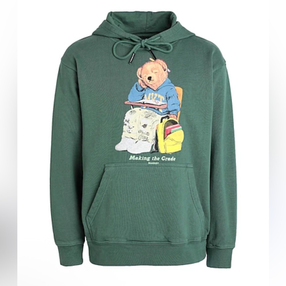 Market Making The Grade Green Bear Graphic Hoodie Mens
